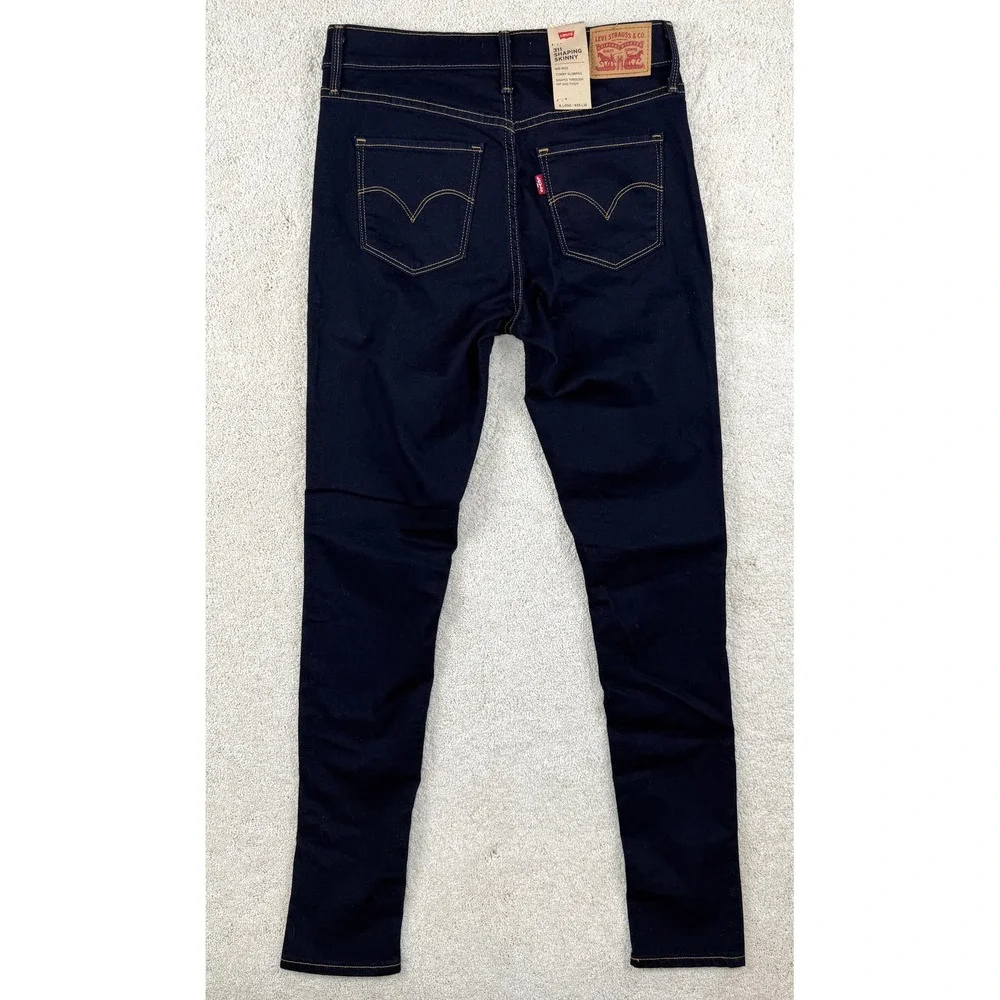 Women's LEVI'S 311 Shaping Skinny 6L (28x32) Jeans Dark Wash Mid Rise #1668